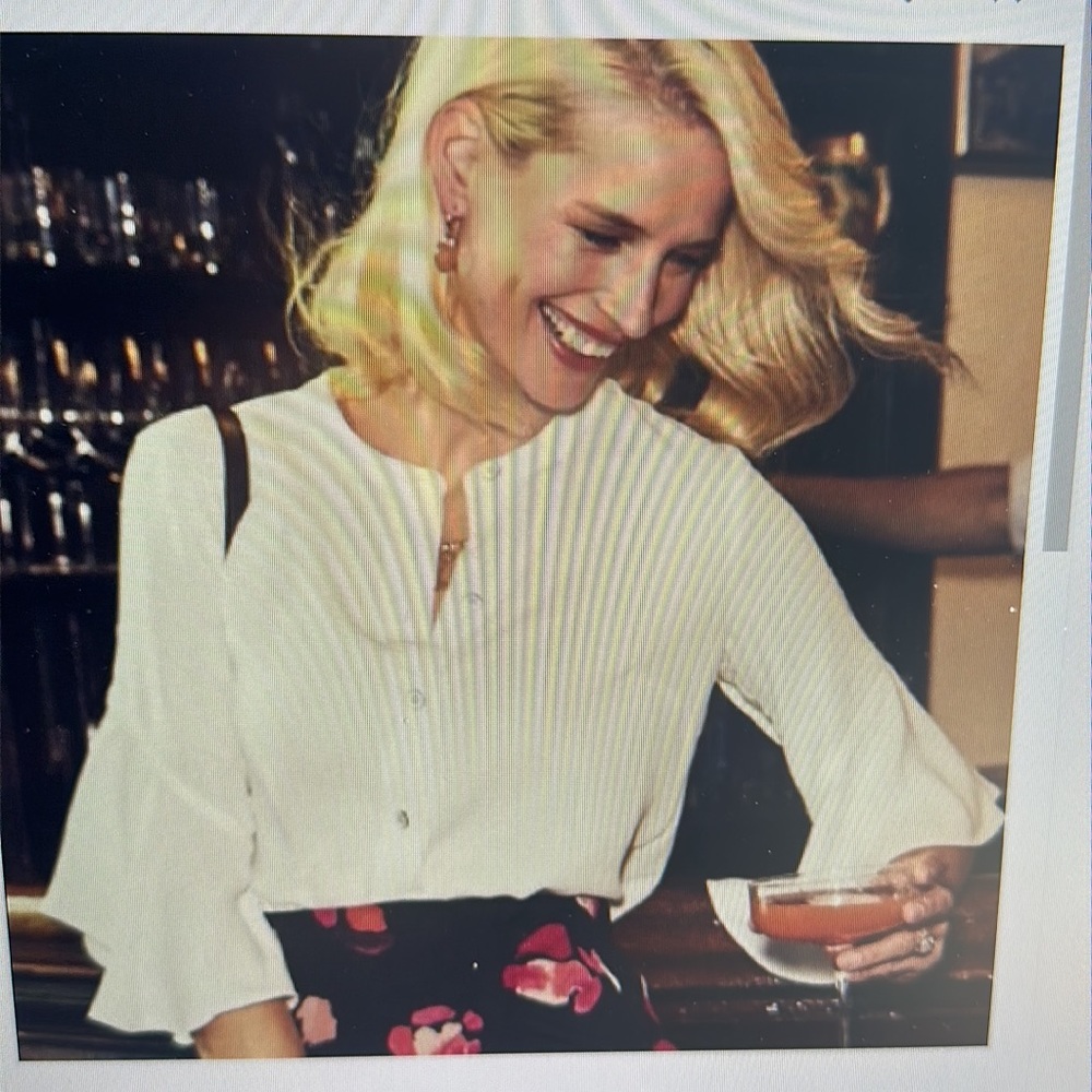 Cabi White Button Down Float Blouse - image 4